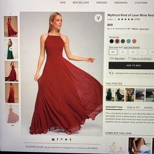 Lulu’s Mythical Kind of Love Wine Red Maxi Dress-M